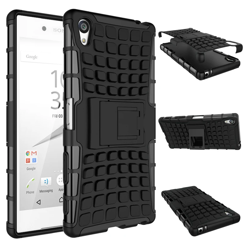Чехол для Sony Z5 Premium E6833 E6883 Heavy Duty Armor Противоударная гибридная подставка жесткий