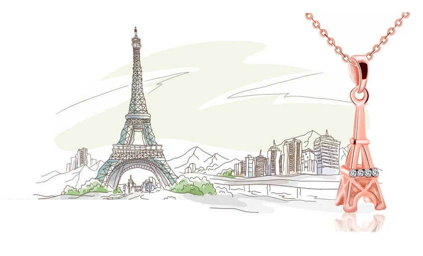 Женское простое ожерелье AOLOSHOW розовое золото ювелирное украшение в виде