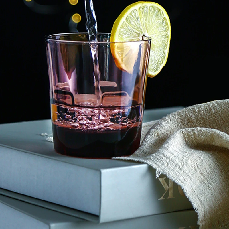 Бокал для сока красочный креативный бокал воды 6 шт./лот розовый синий утолщенный