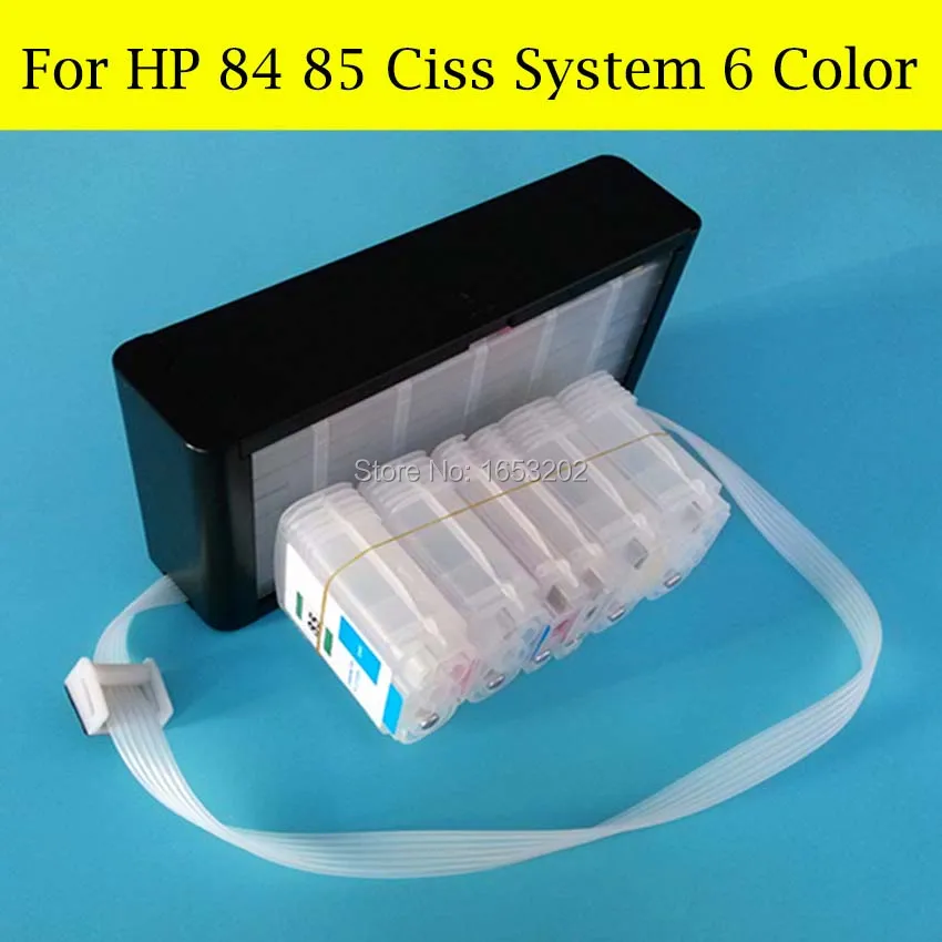 1 комплект СНПЧ система для HP 84 85 Designjet 130 90 30 C5016A C9425A C9426A C9427A принтер с чипом