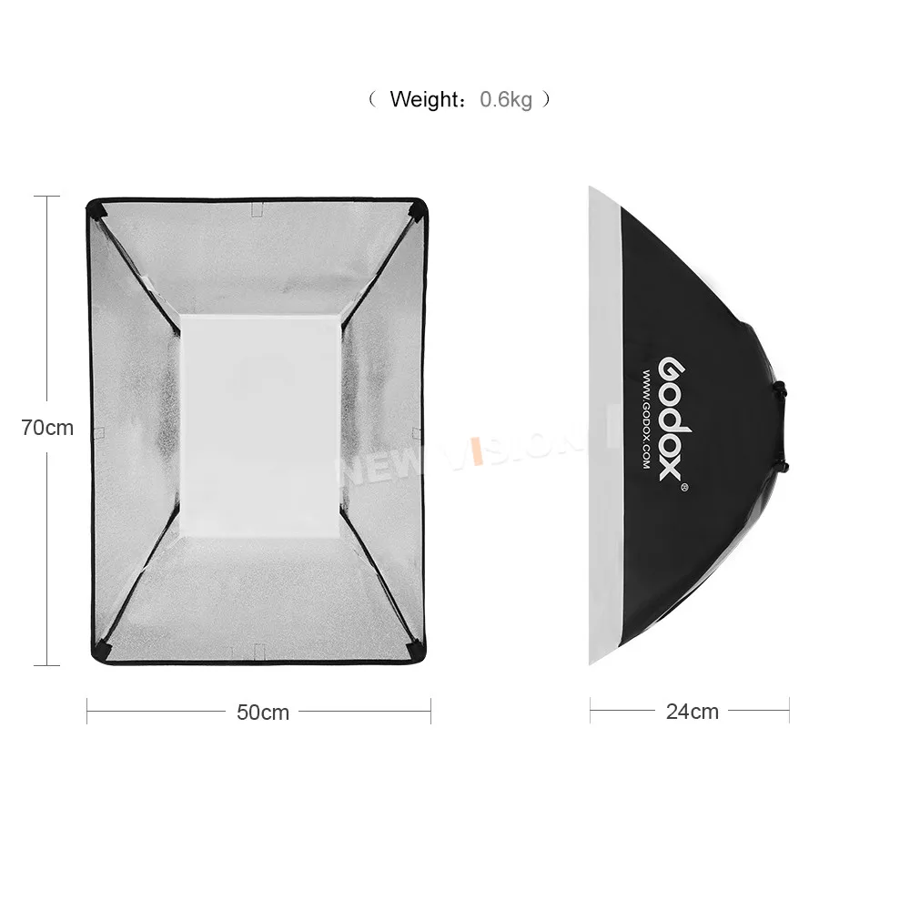 2 шт. Godox 2" x 27"/50x70 см Photo Studio soфтbox soфт Box с универсальным креплением для K-150A K-180A E250 E300 стробоскопическая вспышка для фото студий