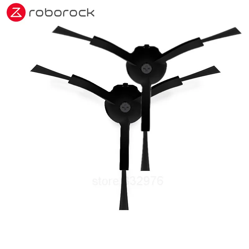 side brush 2PC Roborock S55 E35 S6 робот вакуумная часть черная боковая щетка и крышка Xiaomi фильтр или Roborock моющийся фильтр влажная уборка - Цвет: side brush 2PC