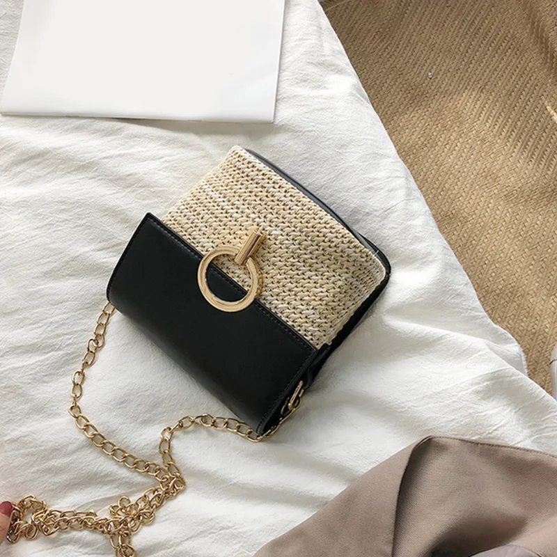 Соломенные сумки для женщин Летняя сумка женские кошельки дорожные Блокировка