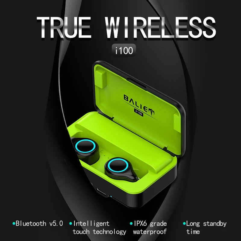 I100Tws Bluetooth 5 0 гарнитура Мини наушники для мобильного телефона Ios андроида вкладыши