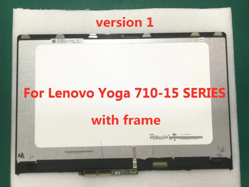 15,6 ''ЖК-сборка сенсорный экран дигитайзер+ ободок N156HCA-EA1 LP156WFA SPA1 для lenovo Yoga 710-15IKB 80V5 710-15ISK 80U FHD