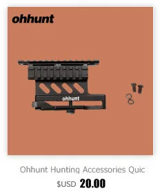Ohhunt охотничий Быстрый отсоединение AK Railed крепление для прицела подходит 20 мм Вивер Пикатинни Черный для охоты прицел аксессуары