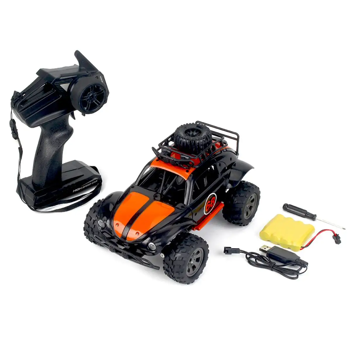 Оранжевый 54 см RC автомобиль 1/18 4WD 4x4 вождения автомобиля двойной привод двигателей Bigfoot автомобиль дистанционного управления модель автомобиля внедорожный автомобиль игрушка - Цвет: Оранжевый