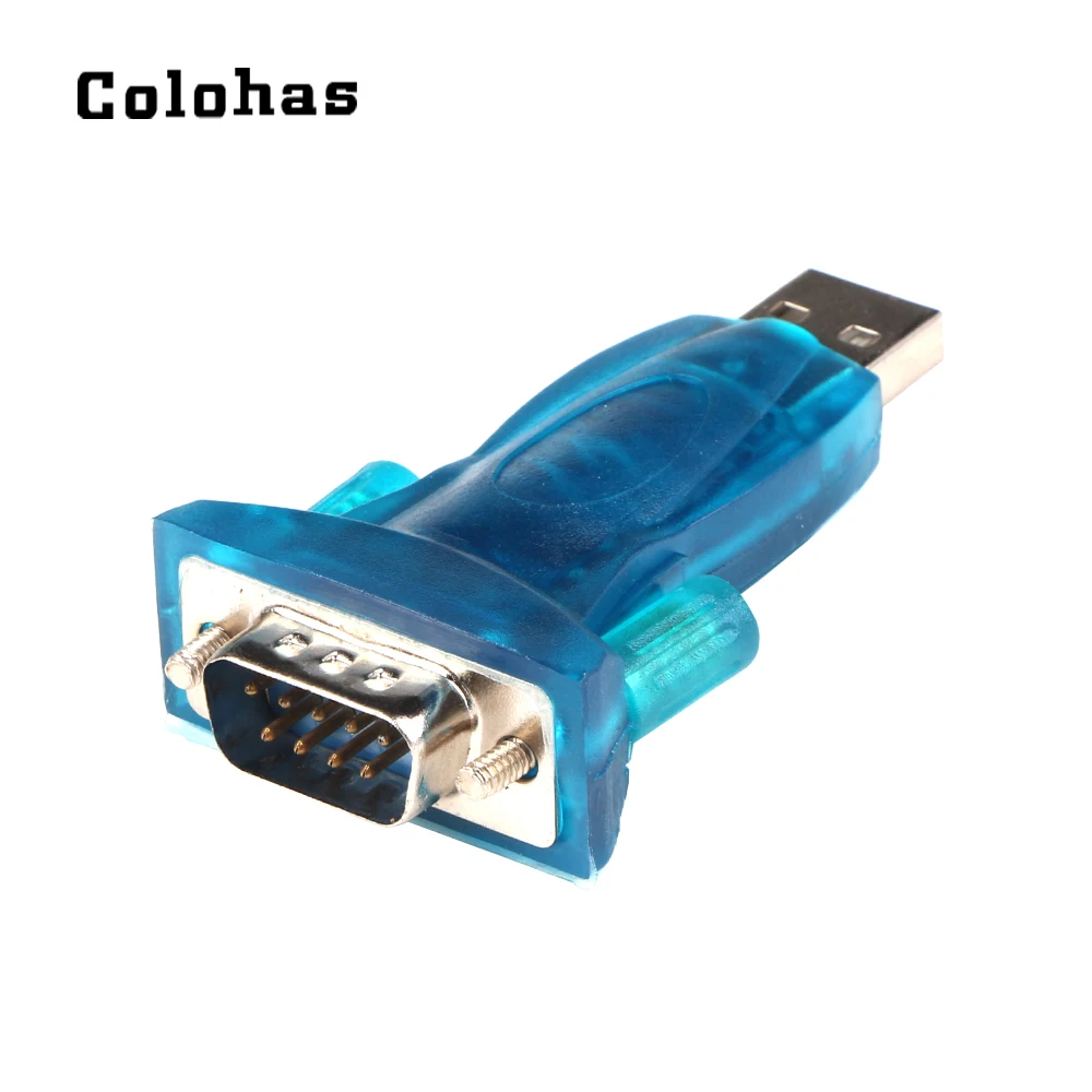 Синий USB 2 0 к RS232 конвертер DB9 9pin адаптер с кабелем + поддержка CD для win98/2000/XP Mac os v8.6