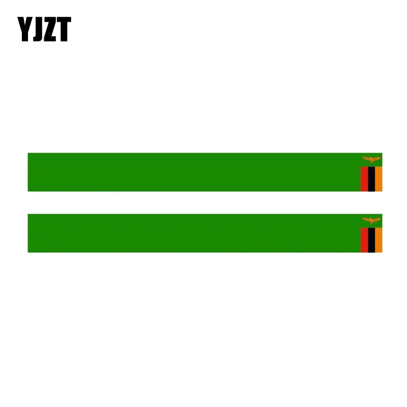 YJZT 2x15 см * 1 6 креативные Наклейки Забавный флаг Замбии автомобильные наклейки