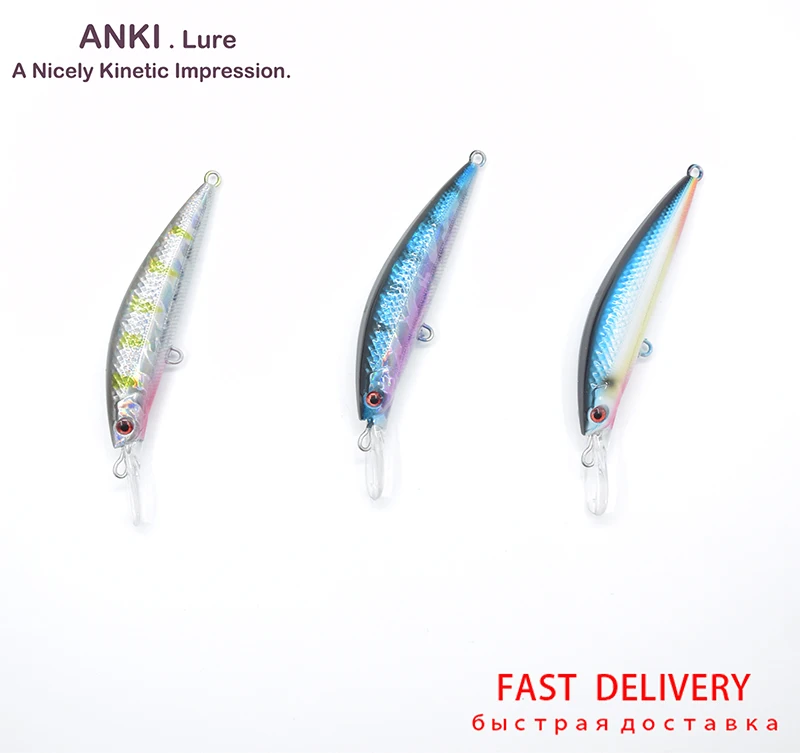 ANKI Long tongue 70mm 14g SUGAR DEEP 70D Japan Hard Fishing Lure Wobbler Pesca Artificial Bait deep sinking Minnow | Спорт и