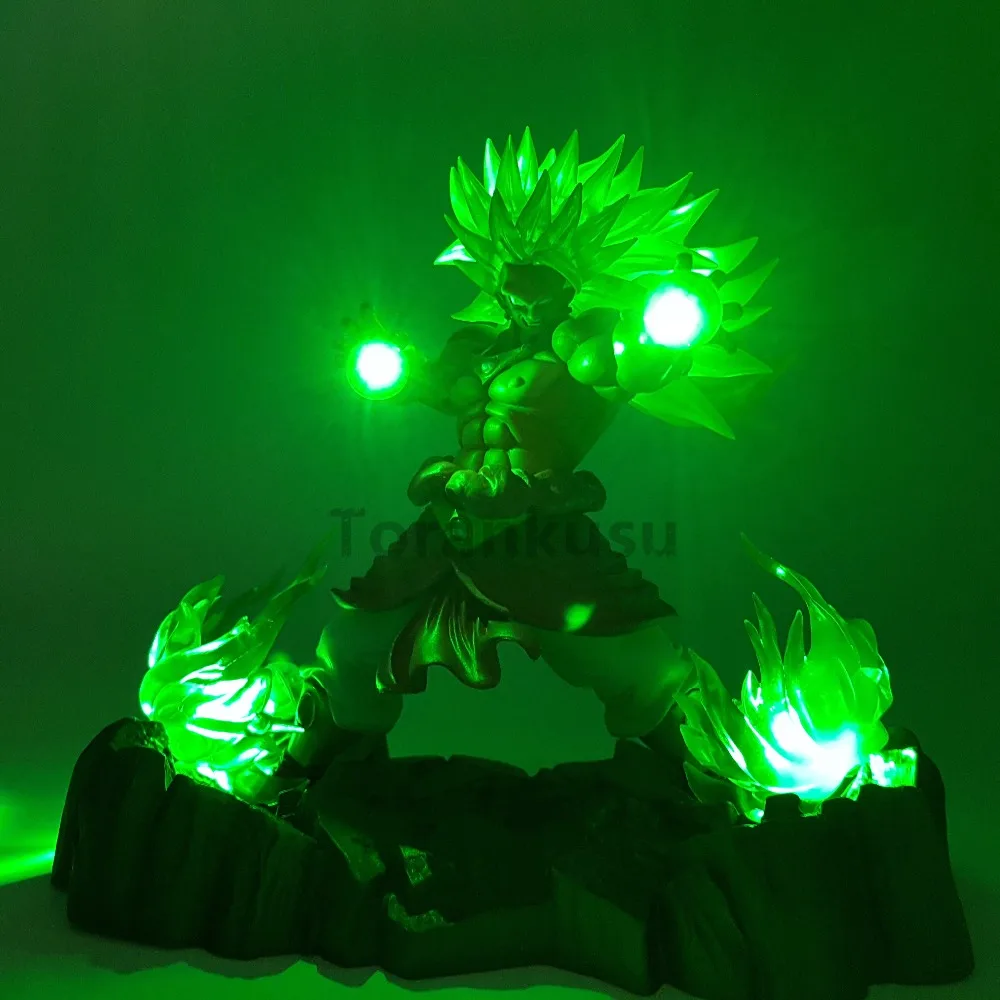 Dragon Ball Z Broly Супер Saiyan, фигурки, светодиодная голова, освещение, ПВХ, аниме Dragon Ball и Super Goku Broly, модель игрушки, фигурка DBZ