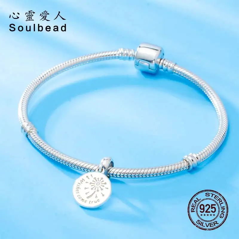Soulbead Wishing Fireworks Dangle Charm with White Zircon Fit Pandora Charms Silver 925 Original Beads For Friend Gift | Украшения и