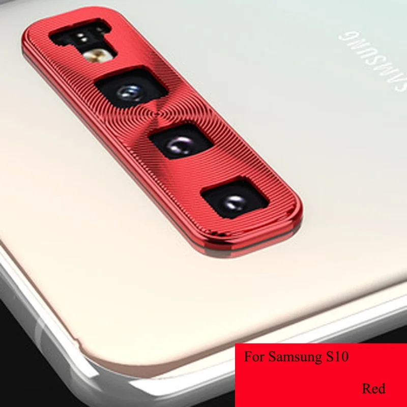 S10 red Для samsung Galaxy S10 Plus s10lite s10e Металлический Алюминиевый задний чехол для объектива камеры полное покрытие защитное кольцо новинка - Цвет: S10 red