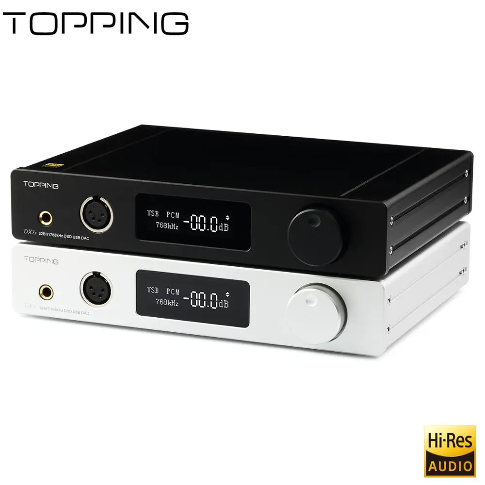 2018 USB DAC TOPPING DX7S полностью сбалансированный декодер для наушников ES9038Q2M * 2 XMOS TPA6120