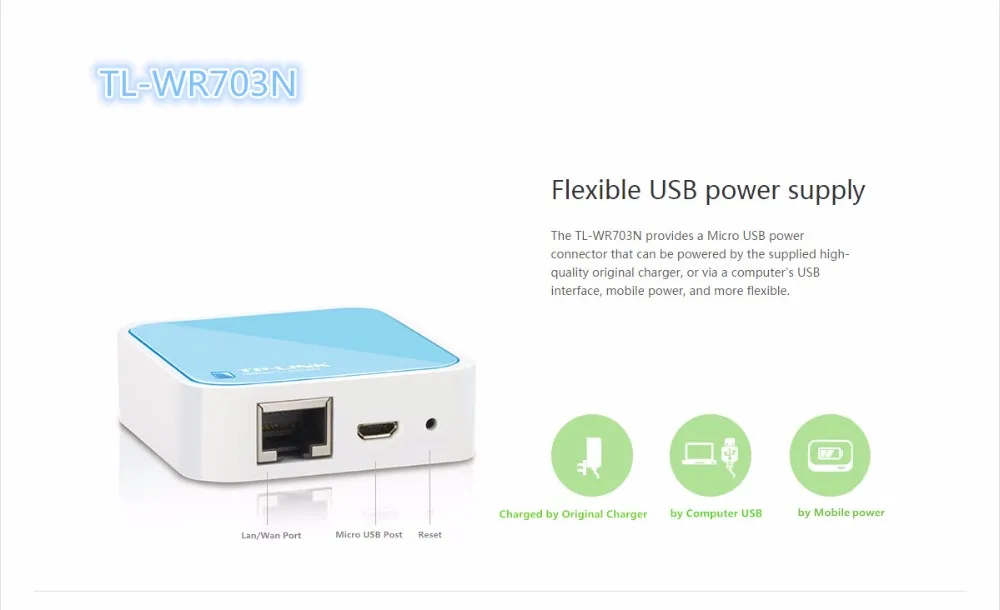Tp-link WR703N компактный беспроводной роутер Wi-Fi 3g Портативный 150 Мбит/с Беспроводной Скорость передачи данных usb два Интерфейс