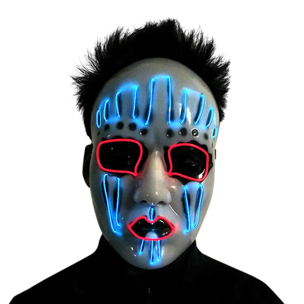 mrwonder Women Men Unisex Halloween Mask LED Light Up EL Wire Cosplay for Festival Party Costume | Тематическая одежда и