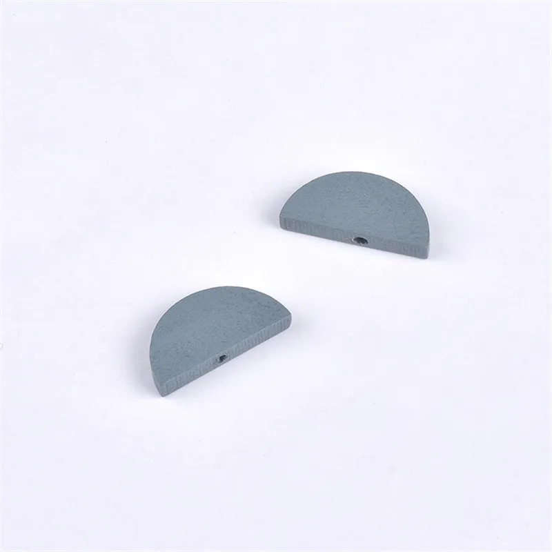

20pcs Wood Semicircle Charms Pendants 20mm 30mm Wooden Crafts Spacer Beads DIY Earrings Making Hair Accessories Jewelry Findings