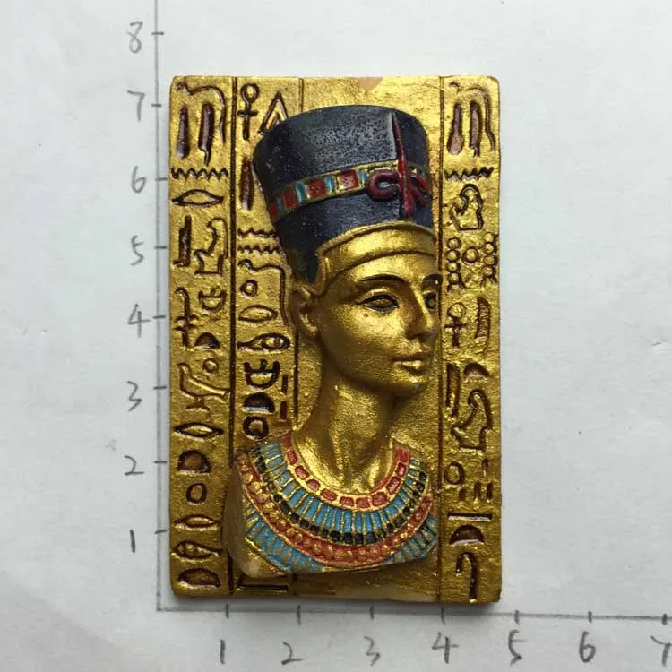 Египетский туристический сувенир декоративный магнит для холодильника Queen Nefertiti