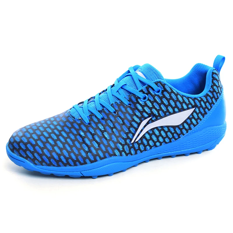 Li-Ning/мужские футбольные бутсы для тренировки ногтей TF, противоскользящие, износостойкие, AG подкладка, спортивная обувь, удобные кроссовки ASTM025 YXZ091