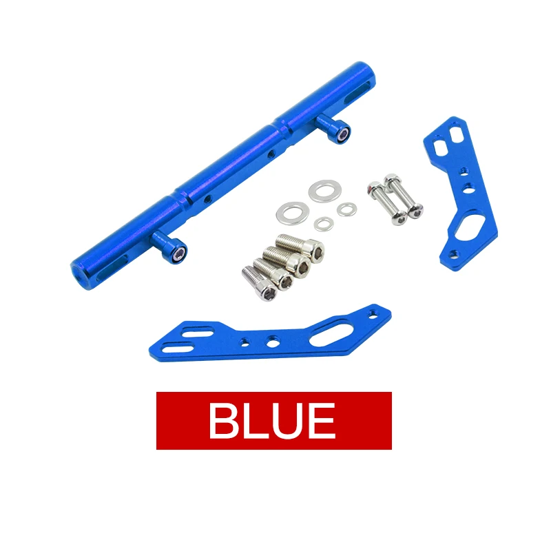 Blue CNC алюминий универсальный мотоцикл зеркало заднего вида крепление Многофункциональный Крест Бар Баланс Бар луч рычаг продлить палку - Цвет: Blue