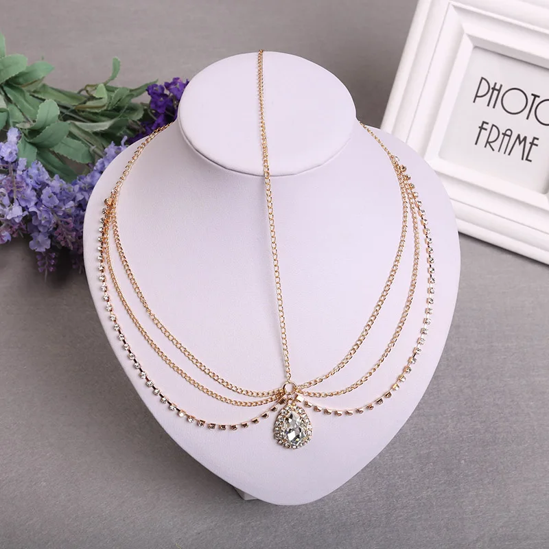 Милые украшения для волос на лбу цепочка принцессы сплав стразы аксессуары