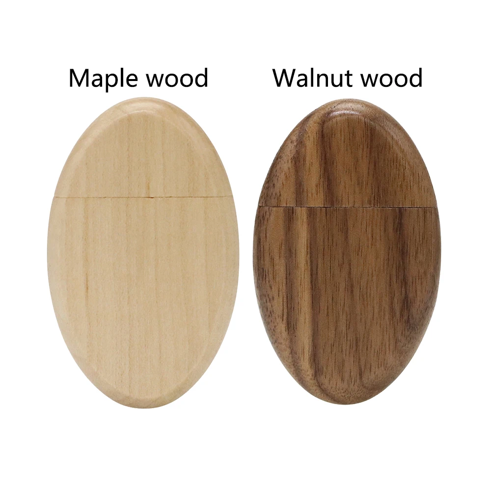 USB-флеш-накопитель овальной формы из орехового дерева 4 ГБ 8 16 32 64 USB 2 0