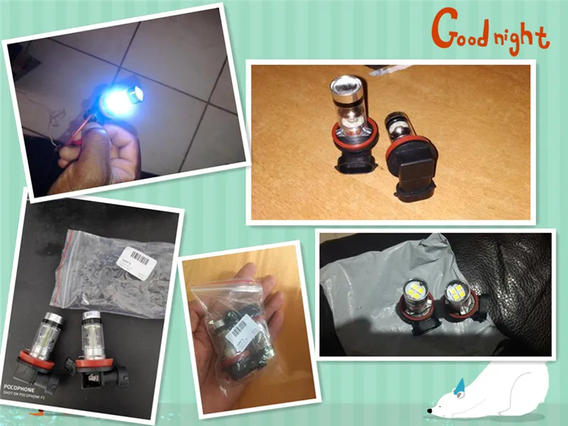 2 шт. H8/H11 20SMD Автомобильная противотуманная фара для автомобилей 100 Вт Светодиодный дневной ходовой светильник, авто светильник, излучающий диод, головной светильник DRL