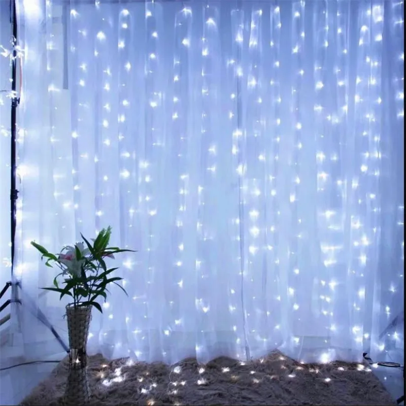 3X2.5M 240LED Рождественская гирлянда светодиодная сказочная светильник вечерние