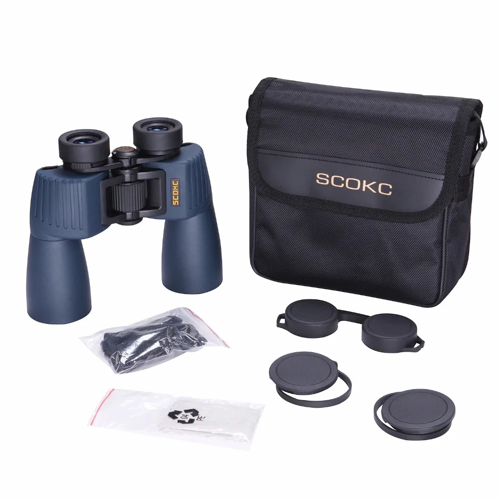 

SCOKC 12x50 Waterproof Binoculars Professional Telescope Bak4 Prism Optics Camping Hunting Scopes High Power Binoculars