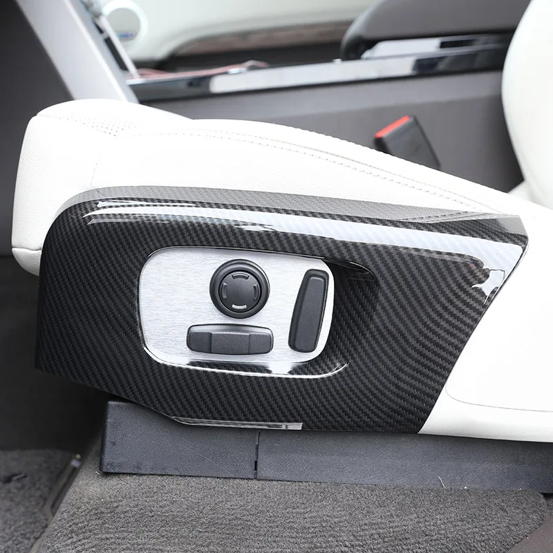 Carbon Fiber For Land rover Discovery 5 L462 LR5 2017-19 ABS Car Seat Side Cover Trim Range Rover Velar RR Sport 2018 2019 |
