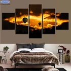 Набор для алмазной вышивки стразы, набор из 5 квадратных и круглых мозаичных картин 5d сделай сам с воздушным шаром, пейзаж