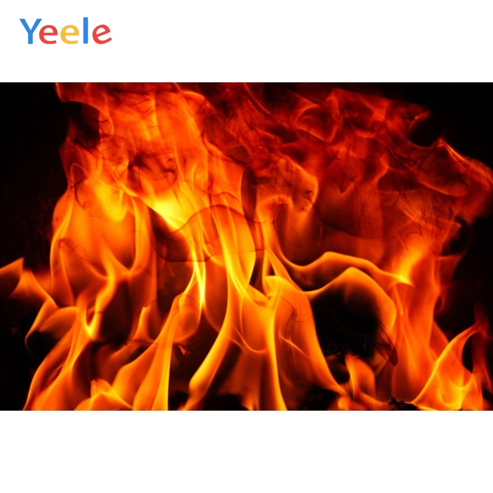 Обои Yeele с огненным пламенем для камина вечеринка Декор узор портрет фотография