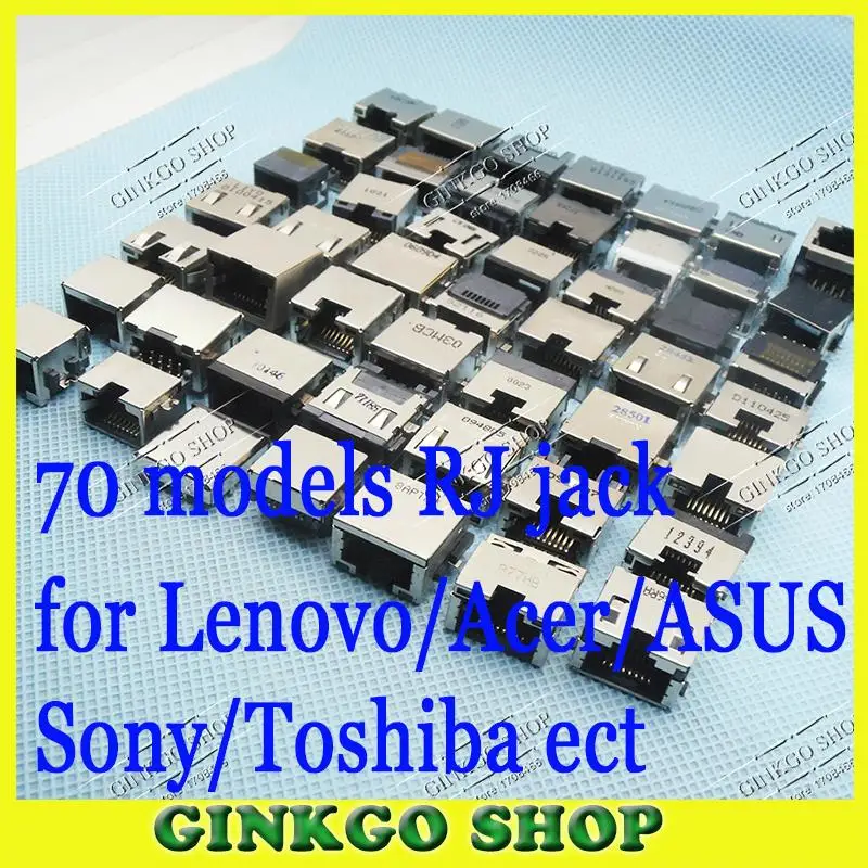 

70Models 210pcs RJ45 Network PCB Jack female sockect for Samsung/Lenovo/Sony/Acer/ASUS/Toshiba laptop LAN Network Jack Connector