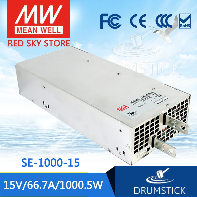 Бренд MEAN WELL представляет SE-1000-15 15V 66.7A meanwell SE-1000 1000 5 W один Выход Питание |