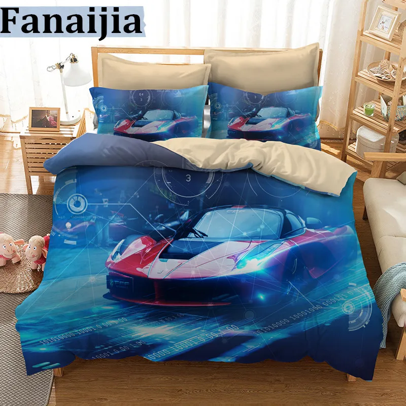 Fanaijia мультфильм Динозавр односпальный Комплект постельного белья динозавр fossil пододеяльник с Набор наволочек детское постельное белье
