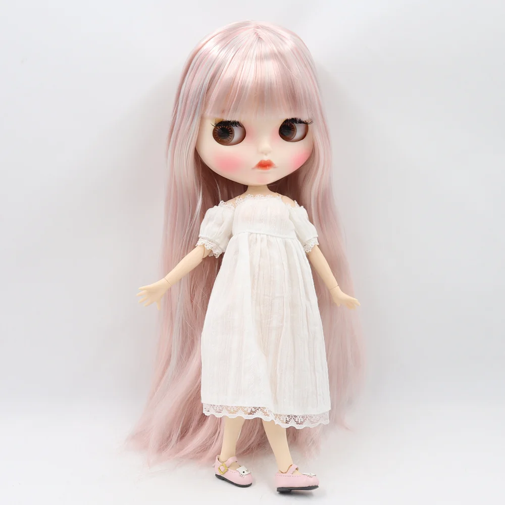 Ледяной DBS Blyth кукольные 1/6 bjd из белой кожи шарнирное тело сказочных розовых