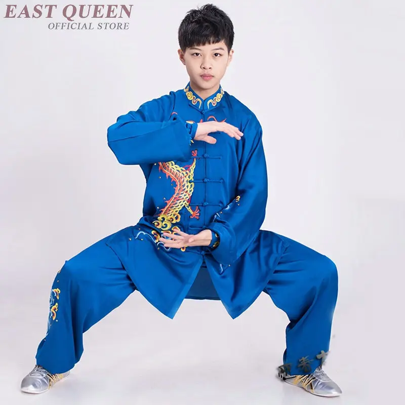 Синяя форма кунг фу Тай Чи новинка 2019 одежда с вышивкой Феникса униформа Nanquan Wushu
