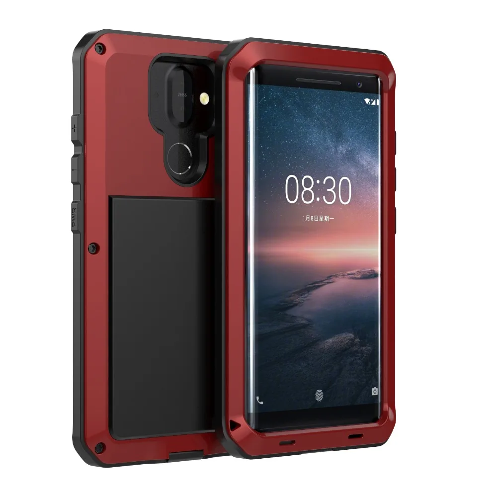Роскошный Водонепроницаемый Алюминиевый металлический корпус Doom Armor для Nokia 8