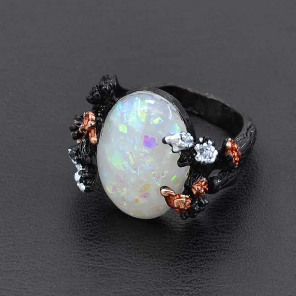 Романтический цветок с драгоценным камнем для помолвки Винтажные Ювелирные