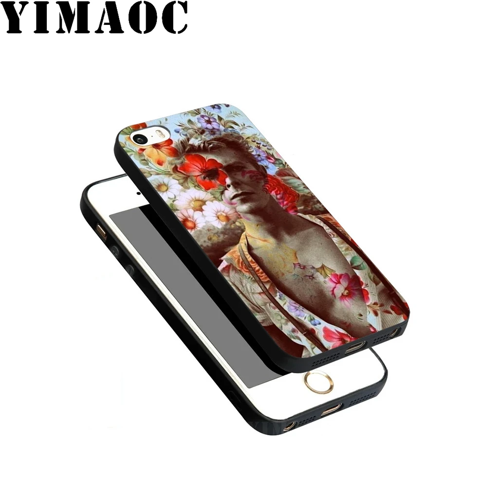 YIMAOC David Bowie Soft Silicone Case for iPhone 11 Pro Xr Xs Max X or 10 8 7 6 6S Plus 5 5S SE |