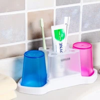 fashion translucent frosted wash gargle cup suit toothpaste tooth brush holder 288 511cm free shipping