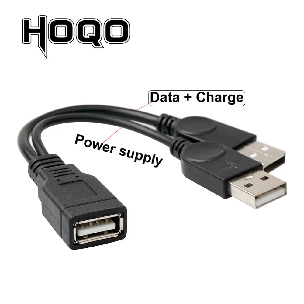 USB Y кабель питания данных, двойной USB Y удлинитель зарядный кабель, usb-A Женский до 2 A-Сплиттер папа-папа USB2.0 Женский до 2 USB Мужской Шнур