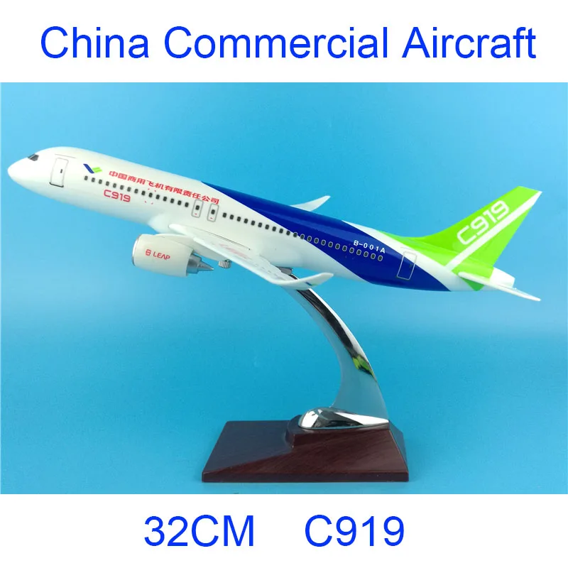 

32CM C919 model 1:200 COMAC Air China airlines with base airbus metal alloy plastic aircraft plane collectible decoration model