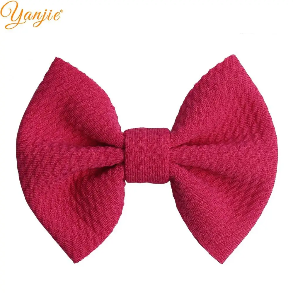 hot pink 10 шт./лот однотонные бантики для волос 4 ''вафли Заколка-бабочка заколки для волос для женщин DIY Девушки аксессуары для волос для женщин вечерние Mujer - Цвет: hot pink