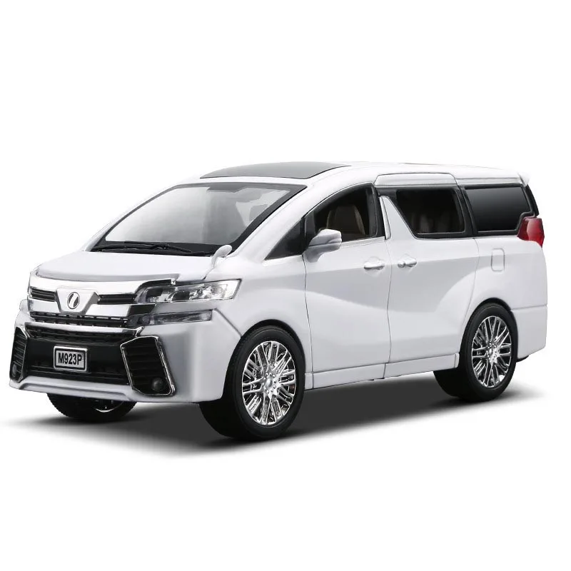 White 1:24, Роскошный Металлический Игрушечный Автомобиль Alphard, литые под давлением, модель автомобиля, игрушки для детей и взрослых, коллекция - Цвет: White