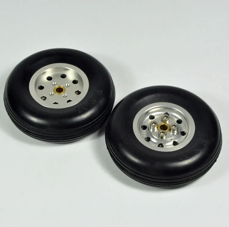 

1 Pair 1.75inch Solid Rubber Wheels with Aluminum Hub For RC Airplane H17mm