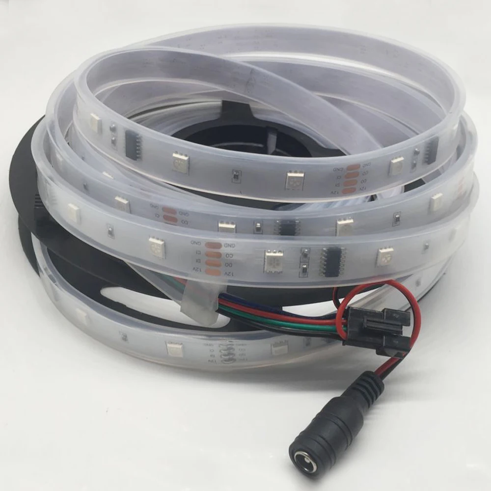 5m RGB Мечта Магия Светодиодные ленты DC12V 6803 IC IP67 водонепроницаемый 5050 SMD 150LED гибкий