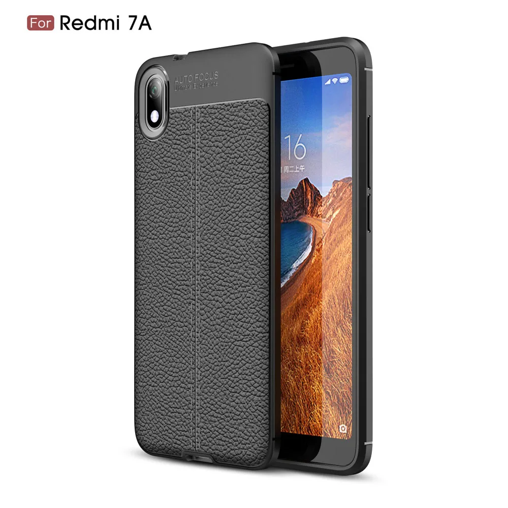 Чехол с текстурой личи для Xiaomi Redmi 7A, чехол для Xiaomi Redmi 7A Redmi7A, задняя крышка для телефона, чехол