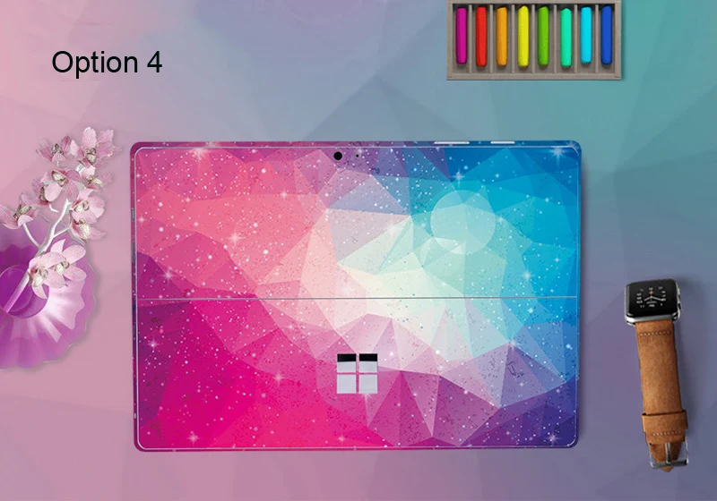Окрашенные спрей шаблон ПВХ ноутбука Стикеры для microsoft Surface Pro 3 Pro 4 Pro 5 Высокое качество украшения Обложка кожи стикер s