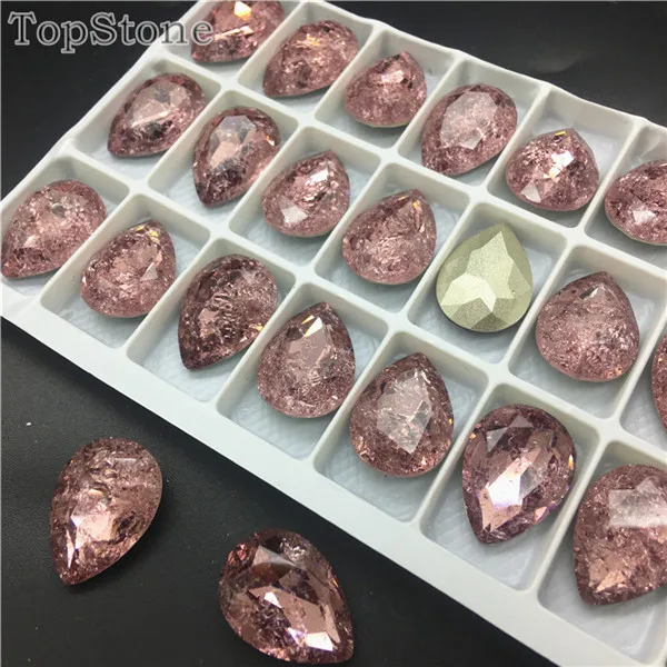 212IC Lt amethyst TopStone 13X18 мм 10x14 мм K9 стекло хрустальный Ледяной цветок КАПЛЕВИДНАЯ заостренная задняя часть Необычные каменные капли хрустальные стразы - Цвет: 212IC Lt amethyst